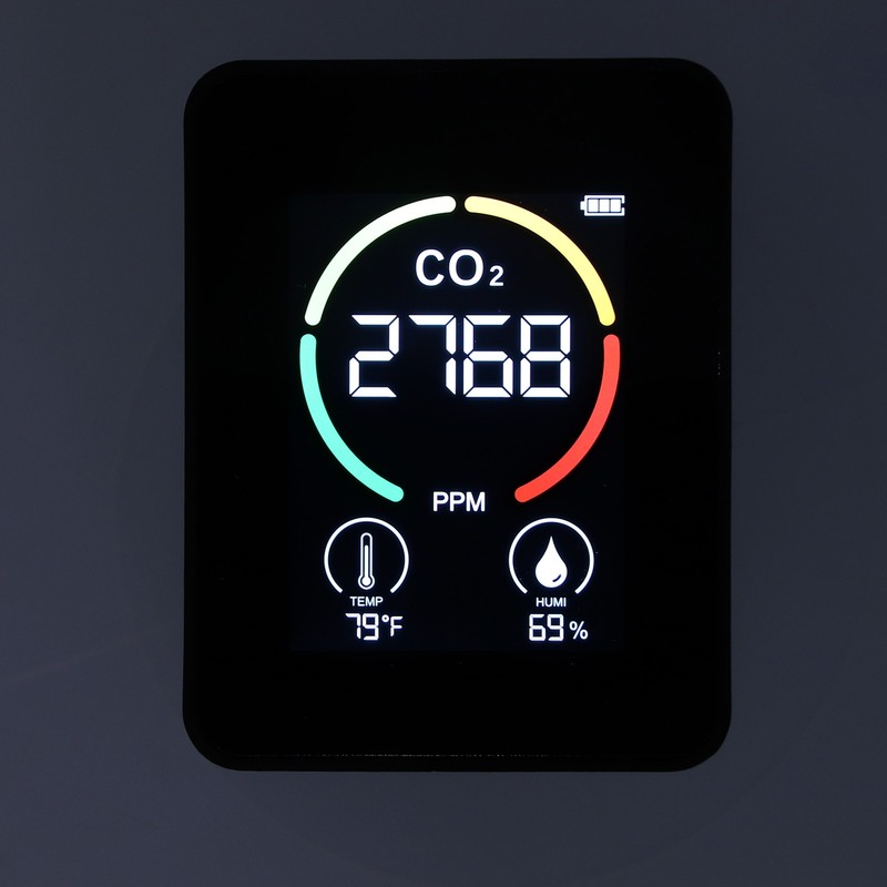 Carbon Dioxide Detector Semiconductor USB Charging LCD Temperature Humidity Detection
