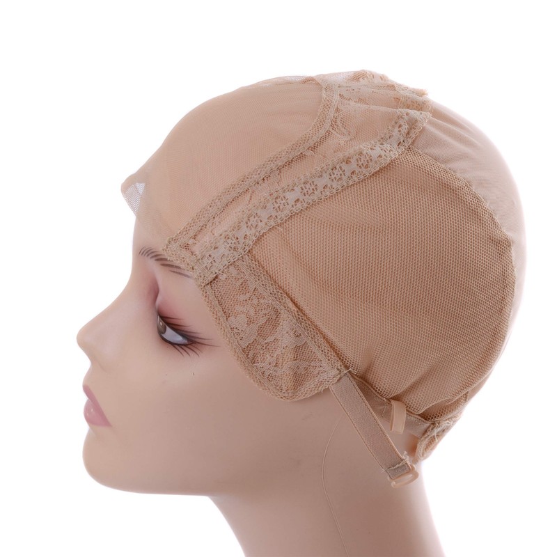 YANTAISIYU 4X4 Inch U Part Swiss Lace Wig Cap for