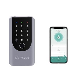 KENRONE Security Key Lock Box,Built-in Doorbell Wireless Lock Box with APP,Dummy Code Fingerprint Smart Lock Box for House Key/Airbnb/Realtor/Office/Car/Garage/Indoor