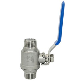 DAN SPEED NPT Male to Male 316 Stainless Steel Full Port Ball Valve Vinyl Handle WOG1000 (1/2 inch)