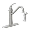 Moen Wetherly Spot Resist Stainless High-Arc Kitchen Faucet with Side