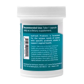 IsoFresh Probiótico para Mujer, Suplemento de Apoyo a la Flora Íntima y Balance Vaginal, Fórmula Femenina para Rutina Diaria
