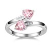 Yaresul Adjustable Pink Ring for Women Pink Heart Ring October