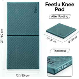 Rodillera de Yoga, Cojín para Ejercicio, Rodillera Plegable, 1/2" de Grosor 24"x12", Elimina el Dolor Durante Yoga o Ejercicio – Extra Acolchonado y Soporte para Yoga, Pilates, Ejercicio de Fitness