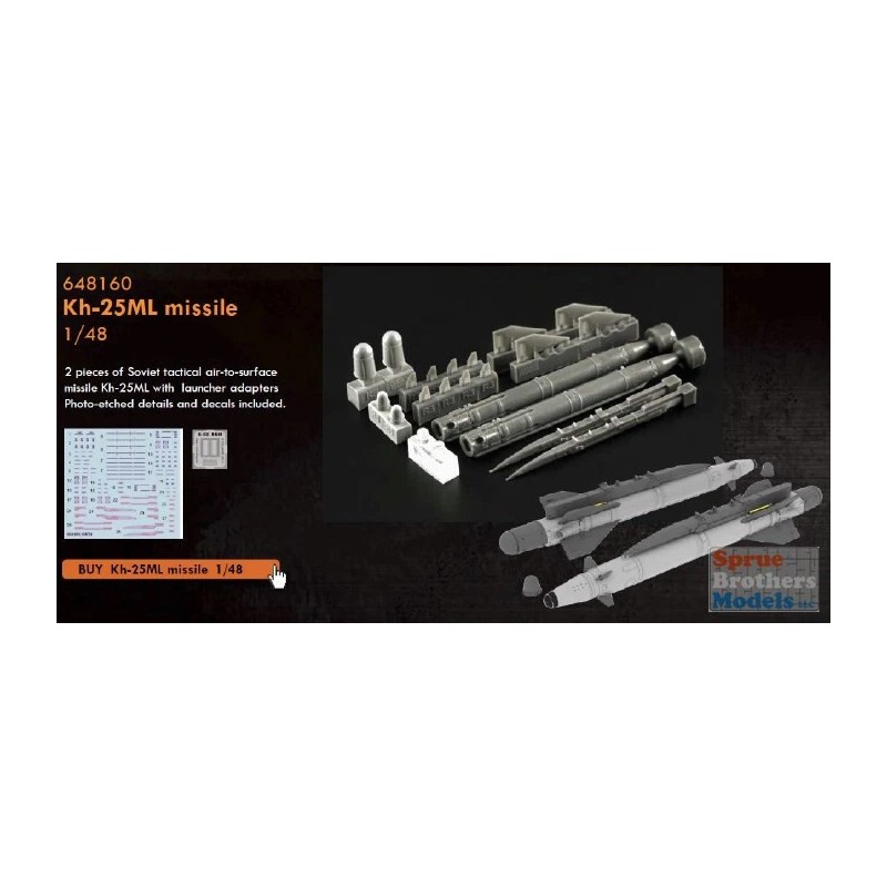 Eduard EDU648160 1:48 Eduard Brassin Kh-25ML Missile Set