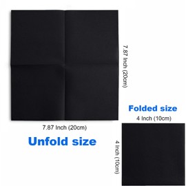 UKEENOR Black Cocktail Napkins Disposable Beverage Bar Napkins Linen-Like Bulk Square Napkins for Party or Wedding 4inchx 4inch Folded 100 Count