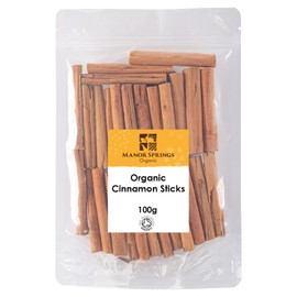 Organic Ceylon Cinnamon Sticks 100g by Manor Springs Organic