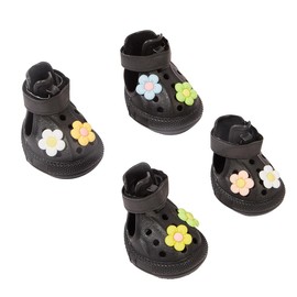 BoxxBerk Dog Shoes for Hot Pavement,Waterproof Dog Shoes for Small Medium Dogs,Breathable Non-Slip Dog Boots Paw Protectors with Rubber Soles,Dog Booties for Beach and Snow (Black, Large)