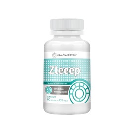 HEALTHADDICTION - Zleeep  Fórmula Botánica Nocturna con L-Teanina, Pasiflora, Magnesio y 5HTP  60 Cápsulas de 450mg  Contribuye a la Relajación...    