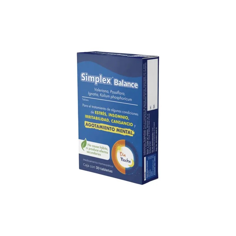 Simplex Balance Pasiflora Cansancio Mental 30 Tab 4 Pack