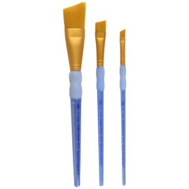 Royal Brush Gold Taklon Angular Brush Set, Multicolor