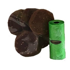 Wiggles & Wags Slices Dog Treat. Chicken Flavor One Two Ounce Pack. Plus Biggs Dog Waste Bags.