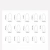 24Pcs Oval False Nails, White Short Acrylic Full Cover Press