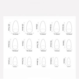 24Pcs Oval False Nails, White Short Acrylic Full Cover Press on Stick Art Accessories Manicure for Women DIY