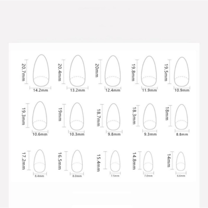 24Pcs Oval False Nails, White Short Acrylic Full Cover Press