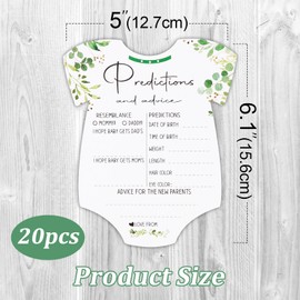 20PCS Baby Prediction Cards, Baby Prediction Cards Baby Shower Baby Gender Reveal Card, Baby Shower Advice Cards Neutral Baby Shower Decorations Baby Shower Games Cards