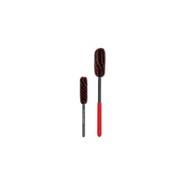 Griot's Garage Microfiber Wheel Wands for Car Detailing Wheel Barrels, Tires, and Grillework, Exterior Auto Detail Products and Supplies, Set of 2 Cleaning Brushes, Red, 15704