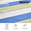 Deconovo Water Resistant Striped Tablecloth Wipeable Rectangular Table Cover Decorative