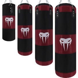 SOTF Heavy Bag Boxing Set Punching Bags for Adults Heavy Duty Hanging Punching Bag Unfilled Black Length 120cm