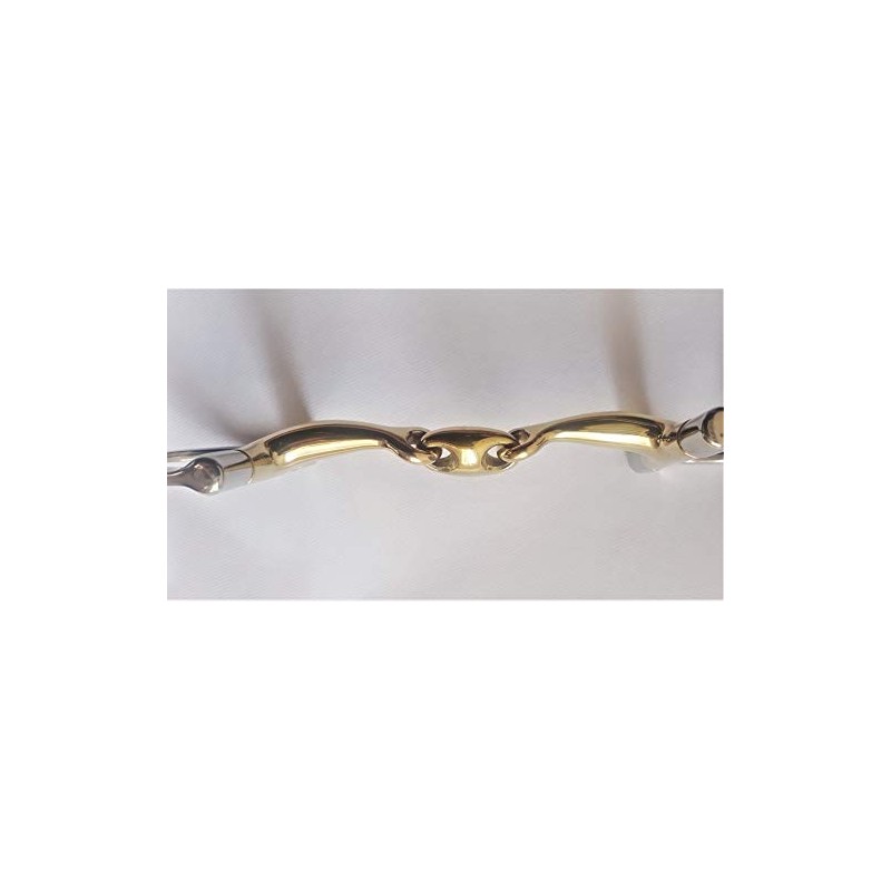 S-Products EQUESTRIAN D-RING CURVED MOUTHPIECE DOUBLE JOINTED LOZENGE HORSE SNAFFLE