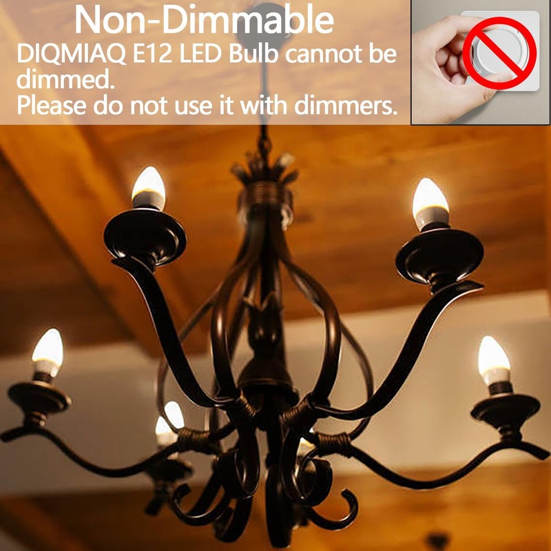 DIAMIAQ B11 LED Light Bulb Candelabra Light Bulbs Candle Bulbs