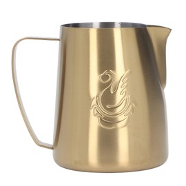 Frothing Cup 420ML 304 Stainless Steel Streamlined Cup Body Design Olecranon Outlet Milk Frothing Jug Coffee Pitcher Gold