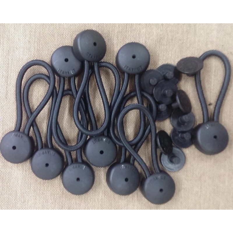 Stayput BLACK Bungee Shock Cord Clip STAYPUT for Boat, Truck,