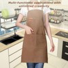 Kitchen Thicken Canvas Apron with Adjustable Straps and Large Pockets,