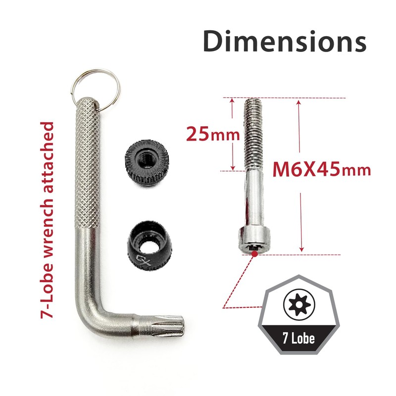 ONIPAX Anti-Theft Locking Binder Bolt Alloy Seatpost