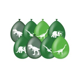 PD-Party: 8 pieces of dinosaur balloons - balloons for the birthday - perfect addition to the dinosaur birthday - dino party decoration for boys and girls - 30 x 30 x 30 cm