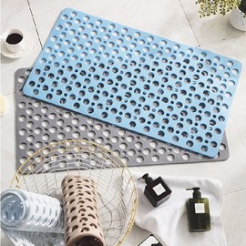 TPE baby bathtub anti-slip mat does not drain Toilet floor pad blue/53X53 2ea