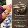 JINJIASC Swivel Opening Rings Women, Drive Away Your Anxiety Rainbow