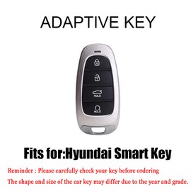 HIBEYO Key Fob Case Cover for Hyundai Sonata Santa fe Nexo Tuscon 2019 2020 2021 Soft TPU Smart Remote Auto Key 4 Buttons Car Key Accessories with Leather Keychains(Green)