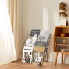 NEESEEYEE Wire Magazine Rack with 4 Open Tiers,Book Signing Rack,Wire