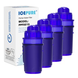 ICEPURE PPF001S Pitcher Water Filter Replacement for All PUR® Pitcher and Dispenser Filtration Systems, Compatible with PUR CRF950Z, PPF951K, PPF900Z, 4PACK