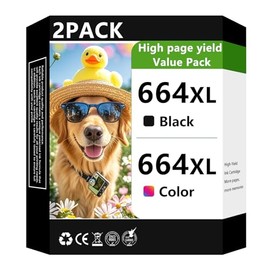 664XL Cartuchos de tinta compatibles con HP 664 Cartucho de tinta negro y color Combo Pack de repuesto para HP 664XL Tinta Funciona con Impresora Deskjet 1115 2135 2138 2675 3635 3775 3636 3638 4535