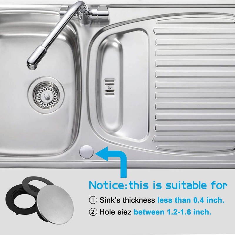 Kitchen Faucet Hole Cover Stainless Steel, Premium Sink Tap Hole