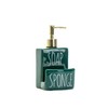 Ceramic soap Dispenser with Sponge Holder for Kitchen Sink Bathroom