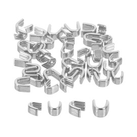 QUARKZMAN 80 Pieces Zipper Slider Retainers - #3#5 U Shape Stoppers for Bags, Coats, Jackets, Closed Zippers for Replacement, Silver Tone (Each Size 40 Pieces)
