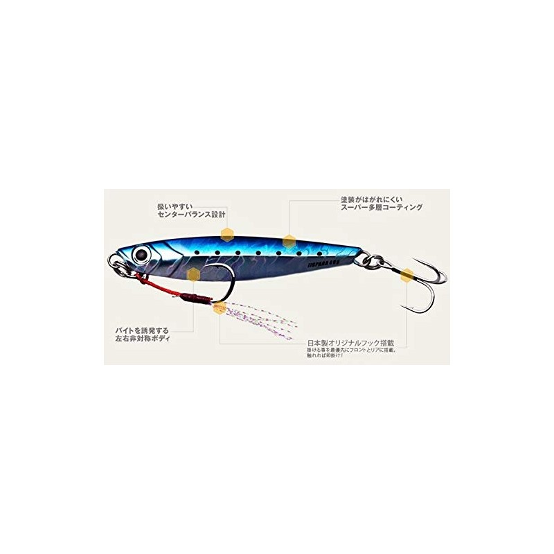 Major Craft Lure, Metal Jig, Jigpara, Short 0.7 oz (20g),