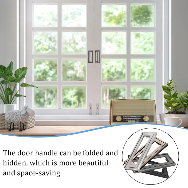 Desuibao 2 Pack Sliding Barn Door Handle, Zinc Alloy Recessed