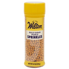 Wilton Sugar Pearls, 141 gram, Gold, Non Toxic