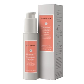 Suero facial con complejo de vitamina C, tratamiento facial antienvejecimiento con ácido hialurónico y vitamina E, 1 oz
