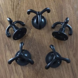 Antique Revelry Cast Iron Swivel Triple Ceiling Hook Set