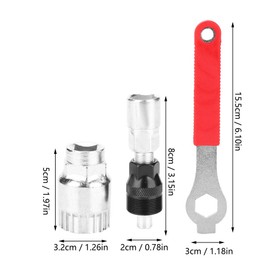 Alomejor Bicycle Crank Repair Tool Remover Spanner Repair Tool Crank Extractor Bottom Bracket Repair Tool