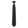 DQT Men's Plain Twill Wedding Formal Clip On Tie -