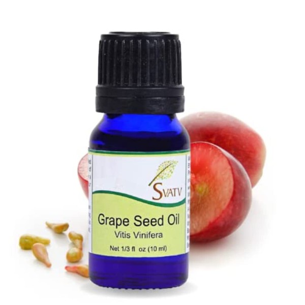 SVATV Grapeseed Essential Oil Therapeutic Grade Aromatherapy Oils Fragrance Oil for Diffuser Yoga Massage & DIY Personal Care 10 ml
