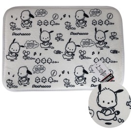 MENBLY Pocahco-Dog Cinnamon-roll Pompom-Puin Kawaii Door Mat - Mini Rug for Outdoor and Indoor Entrance - Non-Slip All-Weather Doormat, Sturdy Natural Rubber, 35 x 50 cm, 100% Polyester (Pocahco-Dog)