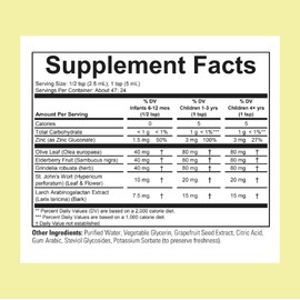 CHILDLIFE ESSENTIALS First Defense - Kids Immune Support, Immune Support for Kids, Toddlers 1-3, Babies 6 Months+, Vitamin Syrup with Elderberry, Zinc, Non GMO, Gluten Free - 4 Fl Oz (Pack of 1)