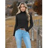 Zeagoo Women's Turtleneck Sweaters 2024 Fall Fitted Long Sleeve Pullover